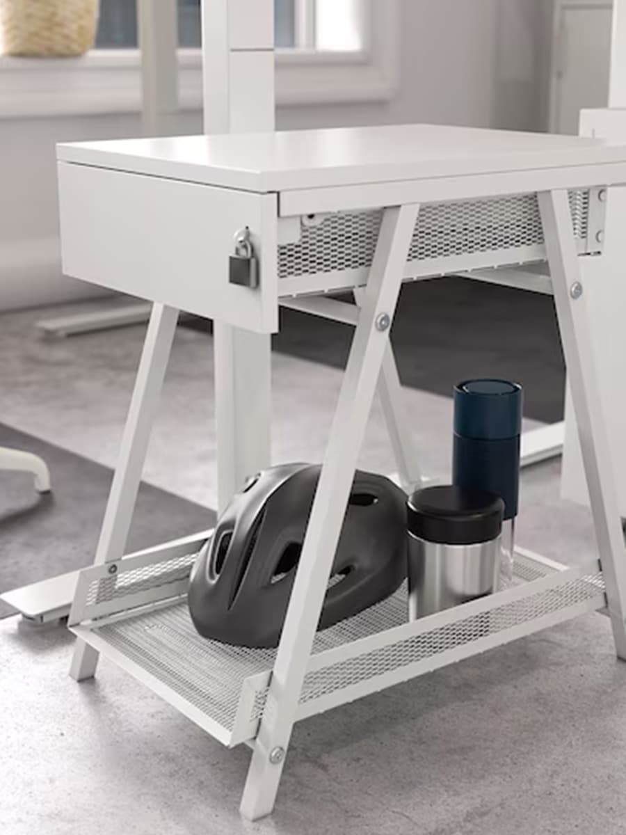 Тумба с ящиком IKEA TROTTEN белый 34x56 cm