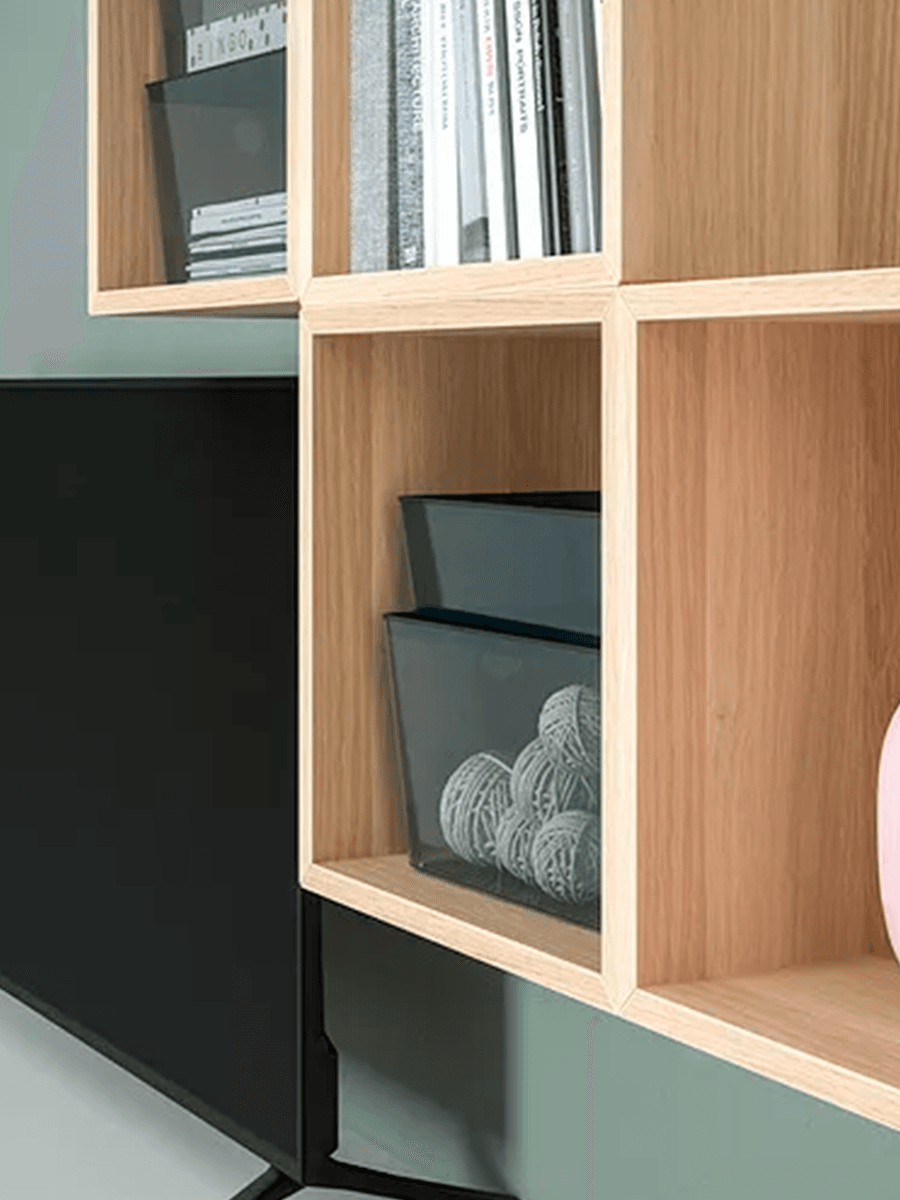 Коробка с крышкой IKEA KUGGIS прозрачная черная, 18х26х8 см