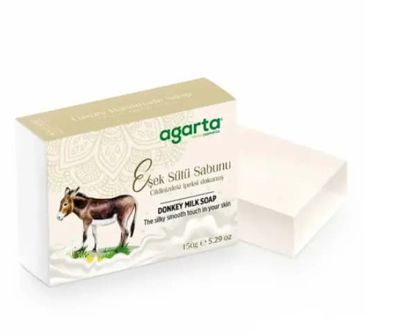 AGARTA Натуральное Мыло Ручной Работы для Красоты Ослиное Молоко (150 г)