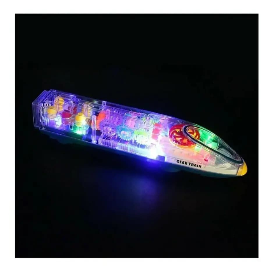 Прозрачный поезд с шестеренками «GEAR ELECTRIC TRAIN»
