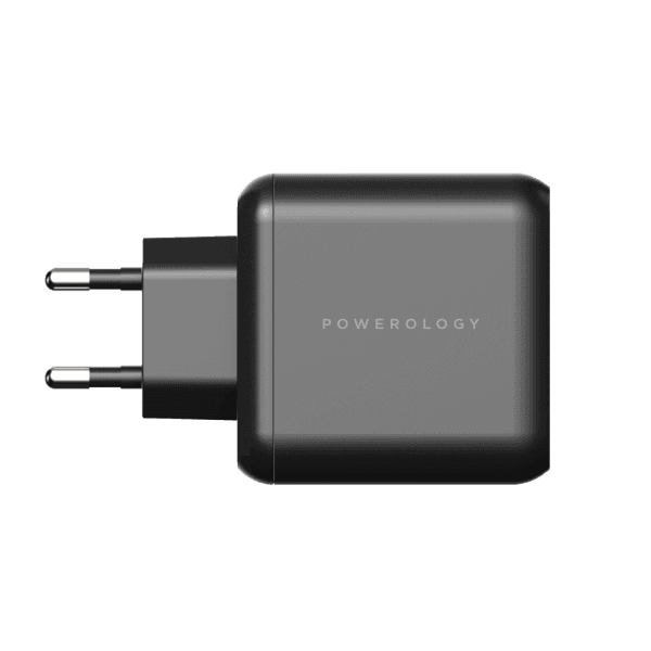 Зарядное устройство Powerology 65W GaN (3 порта: 2xUSB-C, 1xUSB-A) с поддержкой Power Delivery