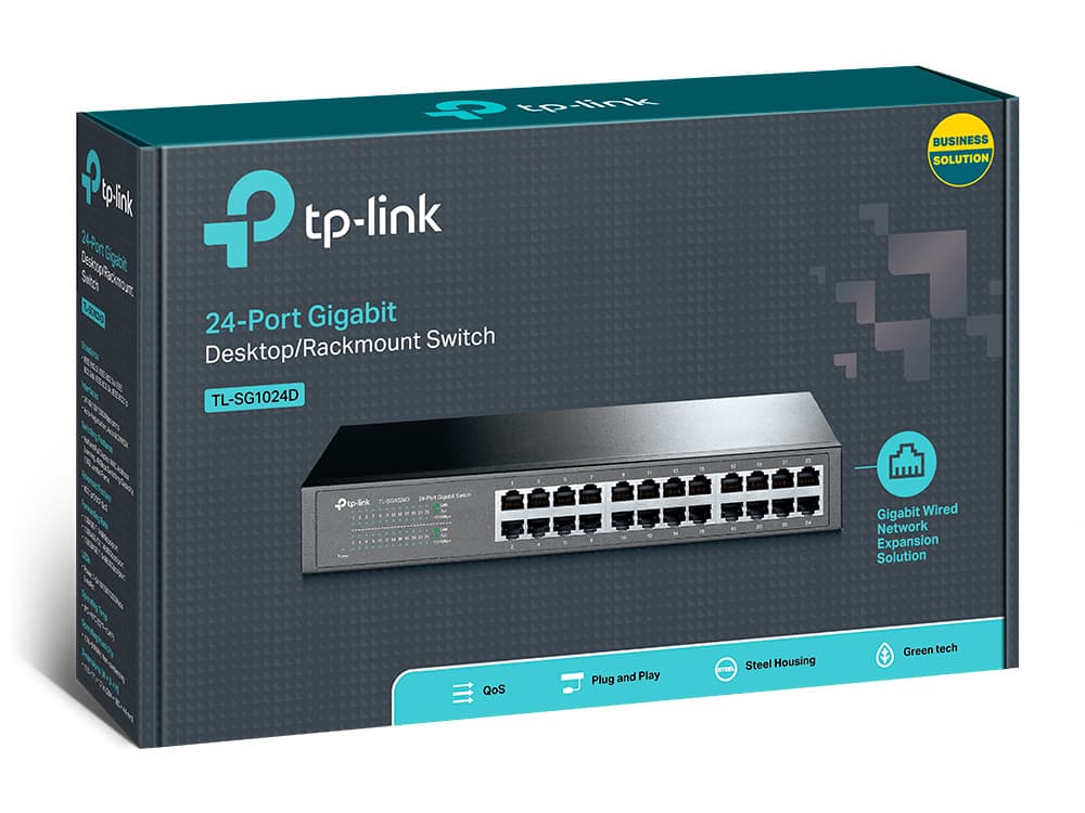 Гигабитный коммутатор TP-Link TL-SG1024D (24-Port Gigabit Desktop/Rackmount Switch)