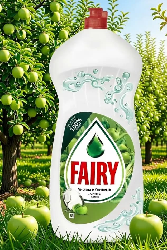 Средство для мытья посуды Fairy с ароматом яблока, 500 мл