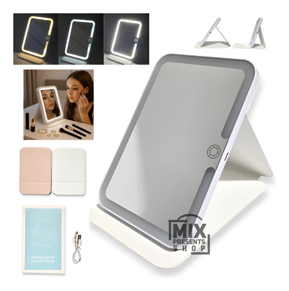 Зеркало с подсветкой LED "Makeup mirror" (планшет)