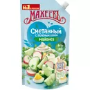 МАХЕЕВЪ Майонез Сметанный с зеленым луком 380 гр (пакет)