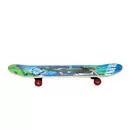 Скейтборд деревянный большой, синий с рисунком