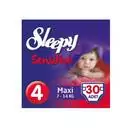 Детские подгузники Sleepy Sensitive 4 Maxi 7-14 кг, 30 шт